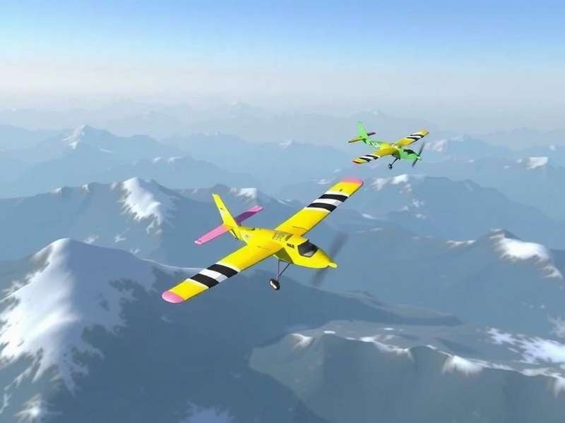 Hills Flight Master Game Screenshot - Aircraft flying over Indian mountains
